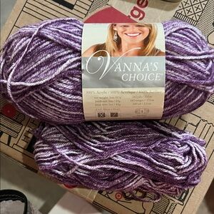 Vanna's Choice Variegated Purple Acrylic Yarn
